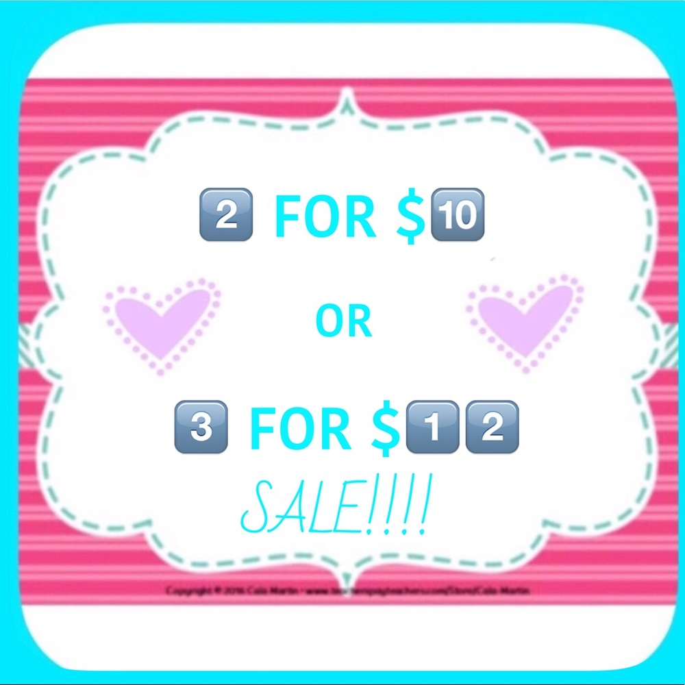 ALL ITEMS MARKED 💗2️⃣ FOR $🔟 are on sale NOW!